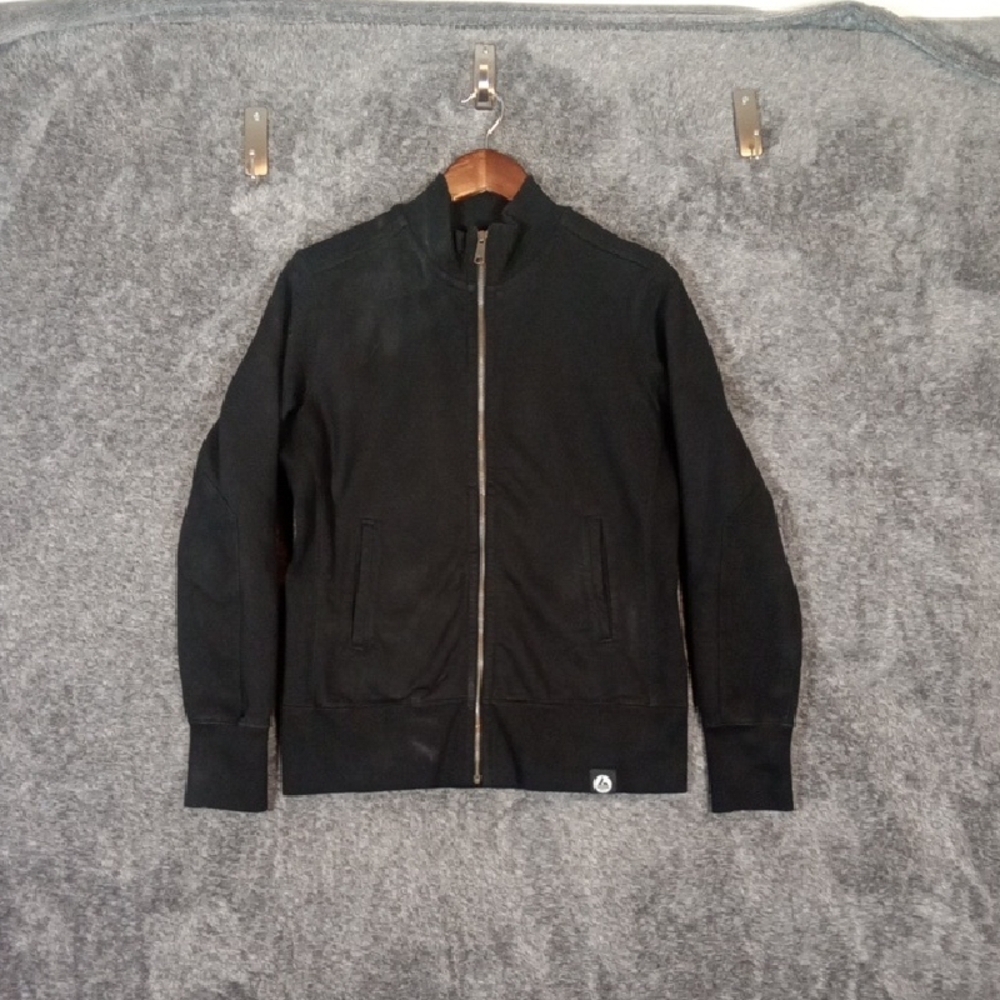 American Giant Womens Classic Full Zip Black Jacket Cotton USA MADE medium